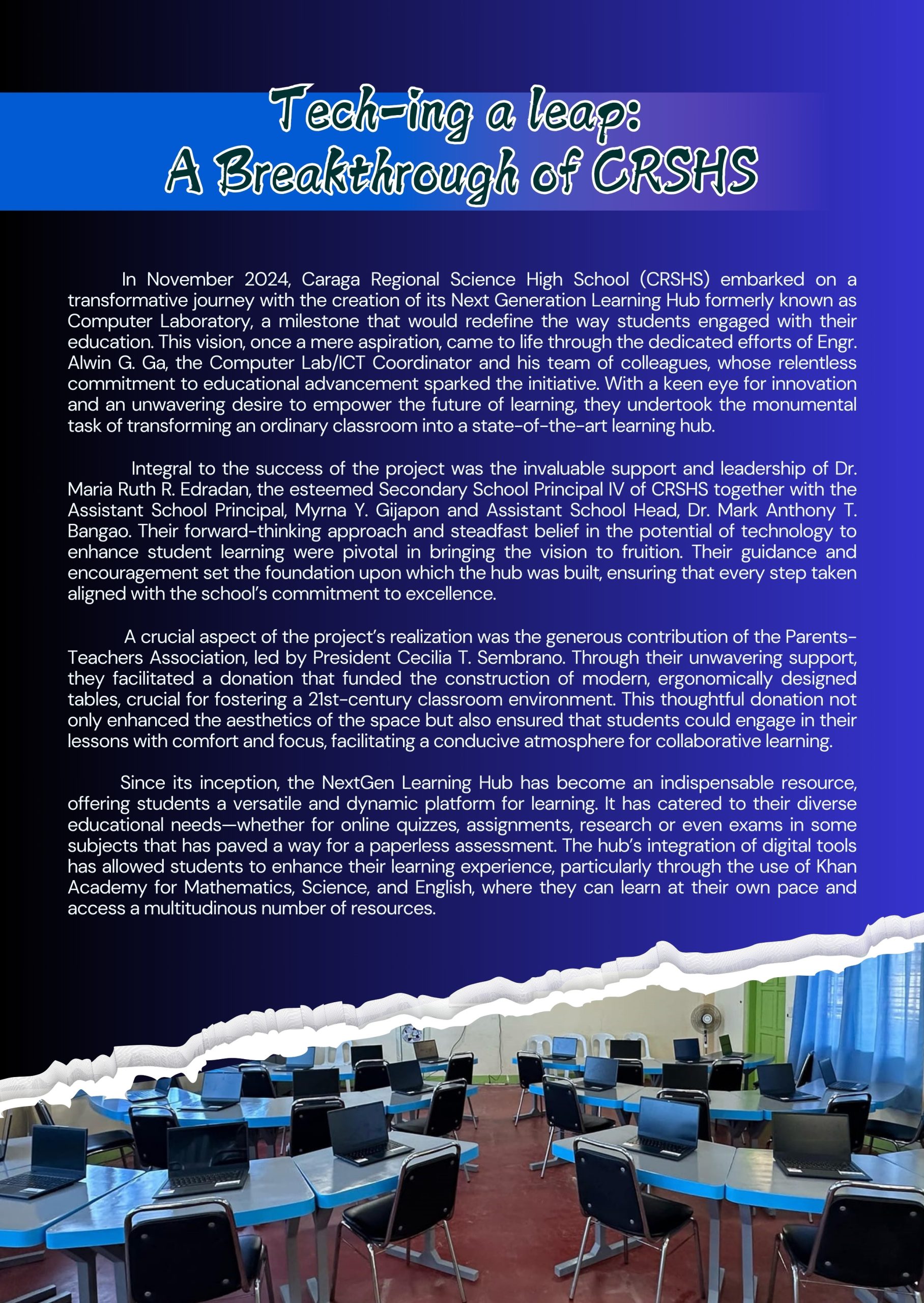 Read more about the article Tech-ing a leap:A Breakthrough of CRSHS